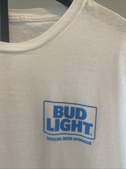 Bud Light NFL Official Beer Sponsor Shirt White Classic Logos Excellent Size XL
