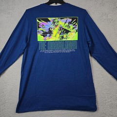 STAR WARS NEFF Mens Mandalorian Shirt Extra Large XL Blue Comic Long Sleeve NWT