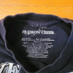 Hudson Creek Live To Play Electric Bass Guitar T-Shirt Rock Country Music Sz Med