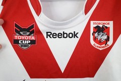 Reebok Authentics St George Illawarra Toyota Cup U20s Game Worn Rugby Jersey XL