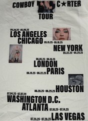 Beyonce CCT Official Tour Tee XL White Cowboy Carter Tour 2025 Merch NEW *spots