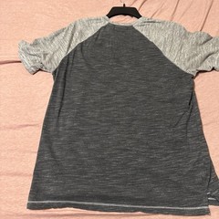 ROWM Heathered Henley Short Sleeve Tee – M