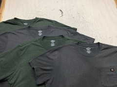 Set of 4 Dickies Pocket T Shirt Mens 3XL 50/50 Polyester Cotton Logo Short Crew