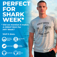 Mens Funny T Shirts I Like Sharks and Maybe 3 People Sarcastic Shark Week