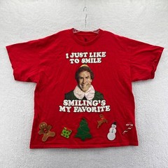 Elf Ugly Shirt XXL Mens Red Tee 2XL Ripple Junction Christmas Movie Funny Top