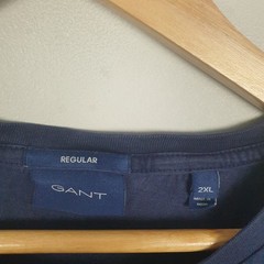Gant T Shirt Mens 2XL Navy Blue Shield Logo Classic Preppy Casual Minimalist