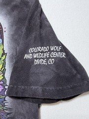 The Mountain Tie Dye Wolf T Shirt Medium Colorado Wildlife Psychedelic USA Y2K