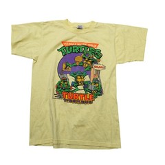 Vintage Teenage Mutant Ninja Turtles Shirt Teens XL Yellow Turtle Weekend 80s