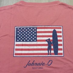 JOHNNIE-O Mens 2XL XXL T SHIRT AMERICAN DREAM BANDANA RED PINK DALE 2.0 GOLF USA