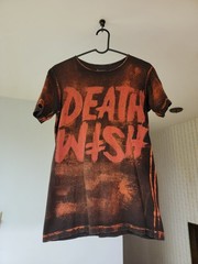 Deathwish Skateboards Shirt Red Dye Blood Stains S *VERY RARE* (Collar Cut Off)