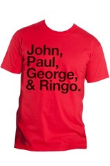 The Beatles John Paul George and Ringo logo Official Mens New T Shirt
