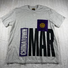Chinatown Market Studios Smiley T-Shirt Men 2XL Streetwear AOP Graphic Gray NWT