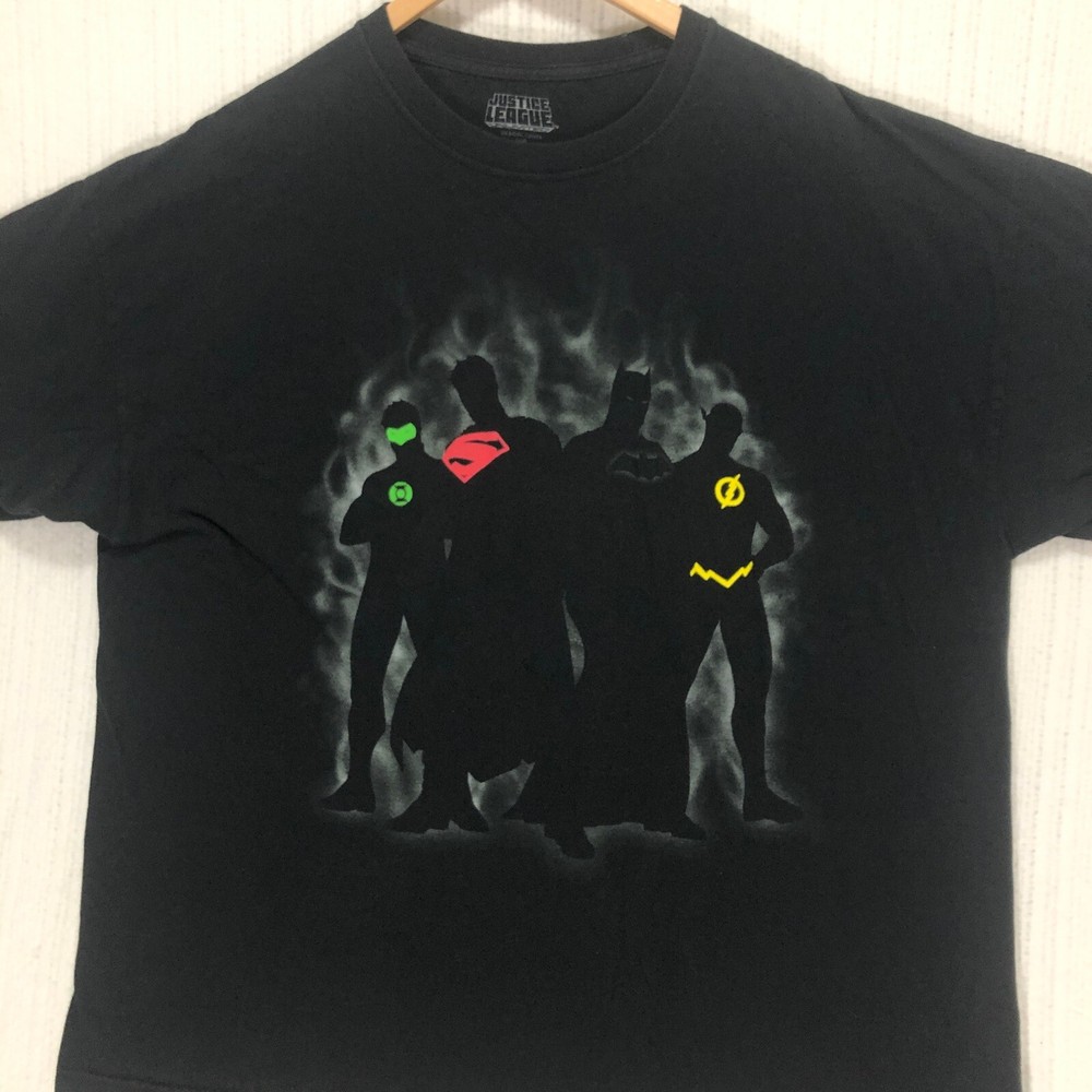 Justice League Unlimited DC Comics Superhero Graphic Print T-Shirt Size XXL