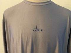 Men’s Habit Solar Factor UPF 40 Long Sleeve flag Fish Americana shirt size 2XL