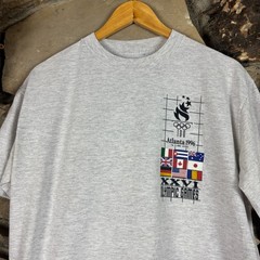 Vintage 1996 Games Of The XXVI Olympiad Atlanta World Wide Tour T Shirt Large