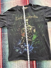 Vintage 1997 Tultex Black Led Zeppelin Stairway to Heaven Short Sleeve Tee L