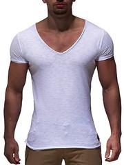2026 New Men’s T Shirt Fashion Chicken Heart V Collar Recreation.