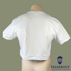drink your milk custom embroidery men White heavy weight cotton crop top T-shirt