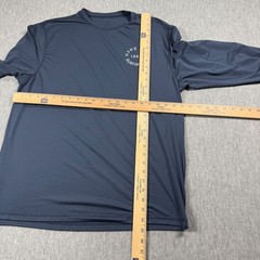 Hang Ten Shirt Mens L Blue Long Sleeve Rash Guard Surfing Graphic UPF 50+ Sun T