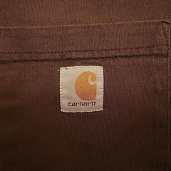 Carhartt Shirt Mens M Dark Brown Original Fit Short Sleeve Crewneck Pocket T K87