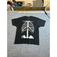 Ann Arbor T-Shirt Mens Size XL Black Skeleton Rib Cage Graphic Cotton Goth Tee