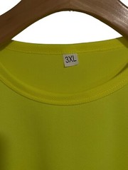 Safety Shirt Mens 3XL High Visibility Florescent Yellow Reflective Strips NEW