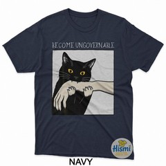 Become Ungovernable – Black Cat Biting Hand Funny Meme T-Shirt