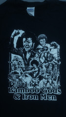 BAMBOO GODS & IRON MEN 1974 Blaxploitation Film Movie T-Shirt Black Size XL