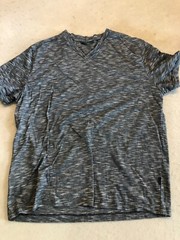 Perry Ellis Shirt Men’s Large Navy Blue Heather Cotton Tee