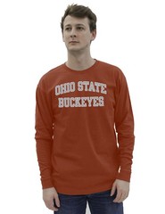 Blue 84 Mens Ohio State Buckeyes Long Sleeve T-Shirt Arched Team Color Team