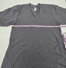American Apparel Collection Vneck T-Shirt 4 Pack 100% cotton Grey XS