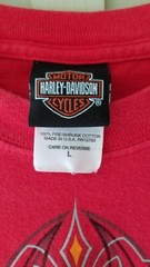 HARLEY DAVIDSON T-Shirt Mens Large L Las Vegas Nevada Hanes Red 2 Sided Biker
