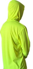 6 Pack Mens Hi Visibility Long Sleeve Hooded T-Shirt Hoodie Safety Wear SM-3X