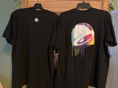 6 Taco Bell Shirts, MENS Large, 1 Med, Crew neck, V-neck & Button /Employee/Work