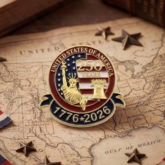 10 Pack 250th Anniversary USA Lapel Pins, 250 Anniversary America Merchandise…
