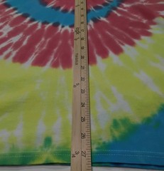New Tie Dye Men’s T-Shirt Blue Red Adult Large Multicolor Summer Swirl Spiral