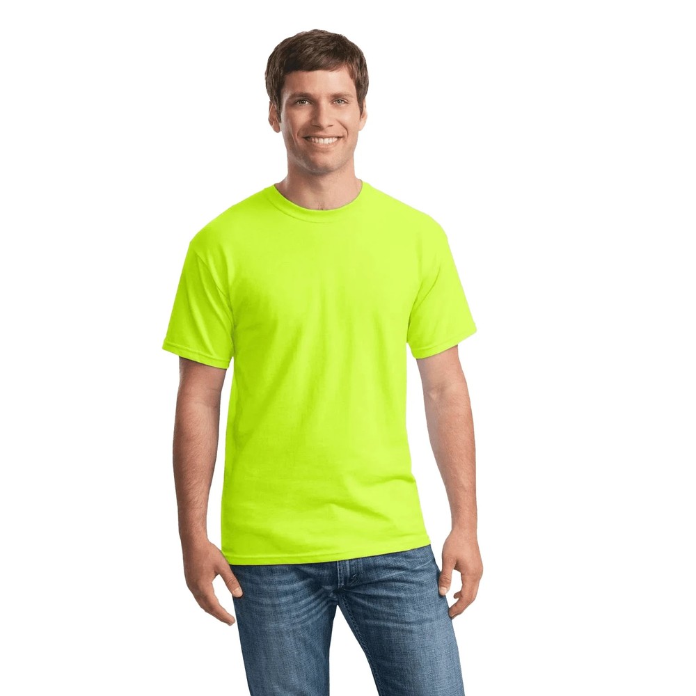Gildan Classic Men’s T-Shirt Safety Yellow**New** Size Large