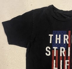 Adidas Go-To Tee Shirt Three Stripe Life Mens M Black USA American Flag