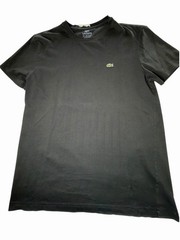 Lacoste Black Pima Cotton T-Shirt Men’s S Crew Neck Short Sleeve Logo Classic
