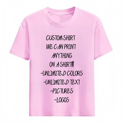 Personalized Text Photo Logo Custom T-Shirt Heat Transfer Print Unisex Gift Tee