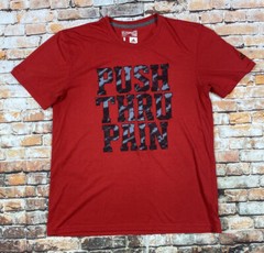 Adidas T Shirt Adult L Red Performance Athletic Training Workout Gym Tee Mens
