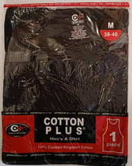 MENS A SHIRT TANK TOP MUSCLE SHIRT COTTON BLACK MEDIUM PACK OF 1