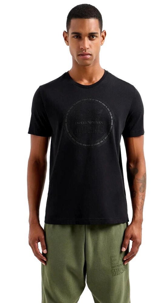 EMPORIO ARMANI EA7 3DPT39 PJTJZ TSHIRT HALF SLEEVE T-SHIRT MEN 1200 BLACK