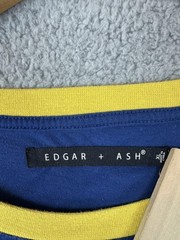 Edgar + Ash Shirt Mens 2XL Blue Yellow Raglan Baseball Long Sleeve Colorblock
