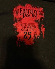 Rare Universal Studios Halloween Horror Nights 25 Freddy Vs. Jason Tee Sz-Med
