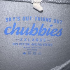 Chubbies T Shirt Men’s Size 2XL XXL Gray The Weekender WKND Tee
