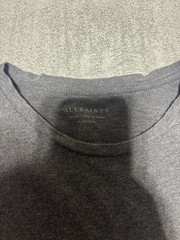 AllSaints Shirt Mens Medium Reg Fit Gray Brace Tonic Crew Tee Shirt