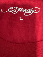 Ed Hardy Men’s Size L Tango Red Eagle Heart Rhinestone T-shirt NWT