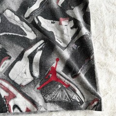 Vintage Nike Air Jordan Shirt Tee Mens Large Gray Sneaker AOP Jumpman Streetwear