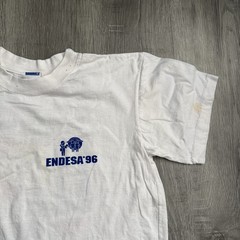 Vintage Sandria ENDESA 96 Shirt Mens Medium White Dominican Republic 90s Tee